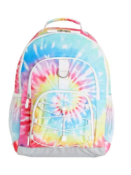 Pottery Barn Teen Recycled Gear-Up Rainbow Tie-Dye Backpack Cottagecore Preppy