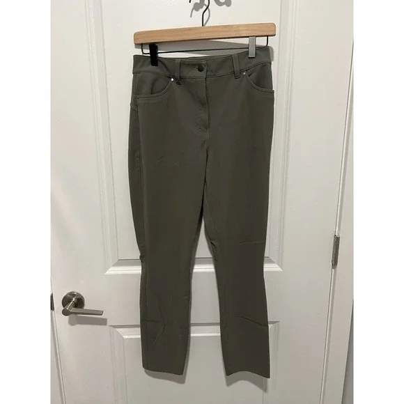 Women's‎ Lululemon City Sleek Slim-Fit 5 Pocket High-Rise Pant Grey Sage Size 28