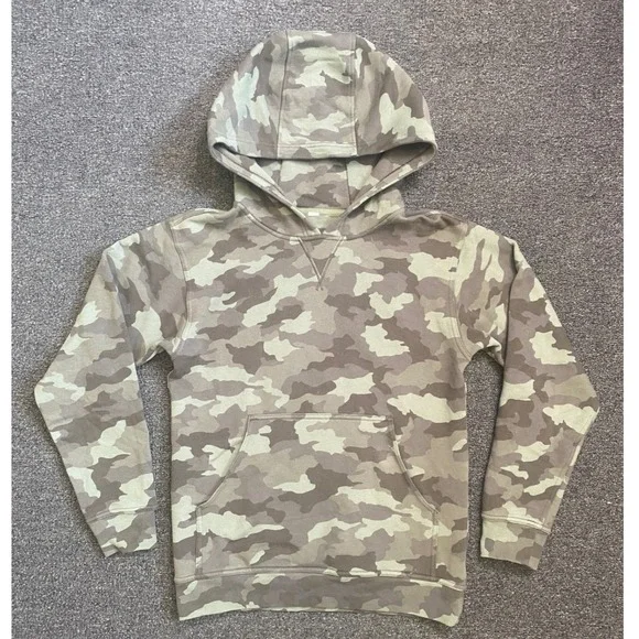 Lululemon‎ All Yours Hoodie Camouflage Green Womens 4 Pullover Fleece Athletic