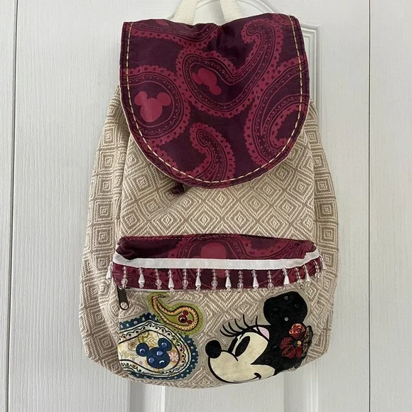 Walt Disney Parks Minnie Mouse Drawstring Backpack