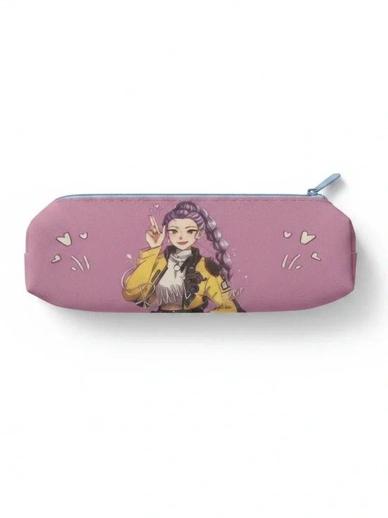New K-Pop Demon Hunters Huntrix Rumi Themed‎ Pencil Case Pouch with Keychain