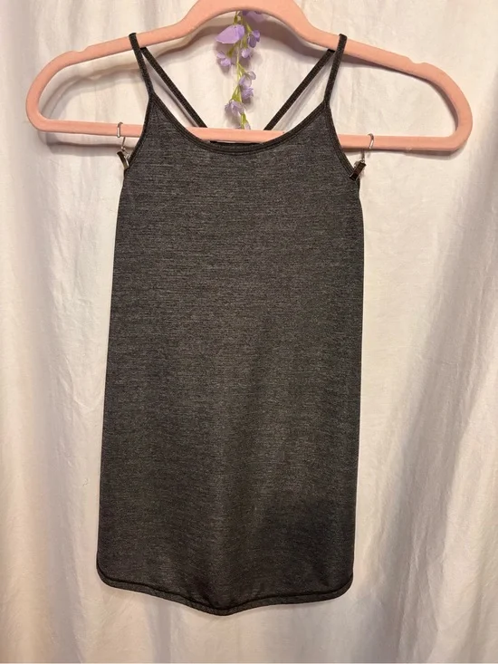 lululemon athletica Dark Charcoal Ash Grey Strappy Tank Top