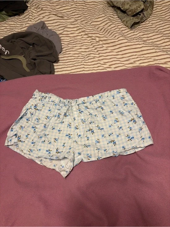 Forever 21 Light Blue Floral Lounge Shorts