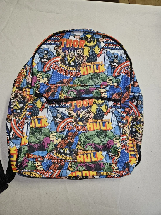 Marvel Comics Avengers Backpack Retro All Over Print School Book Bag Spider-Man