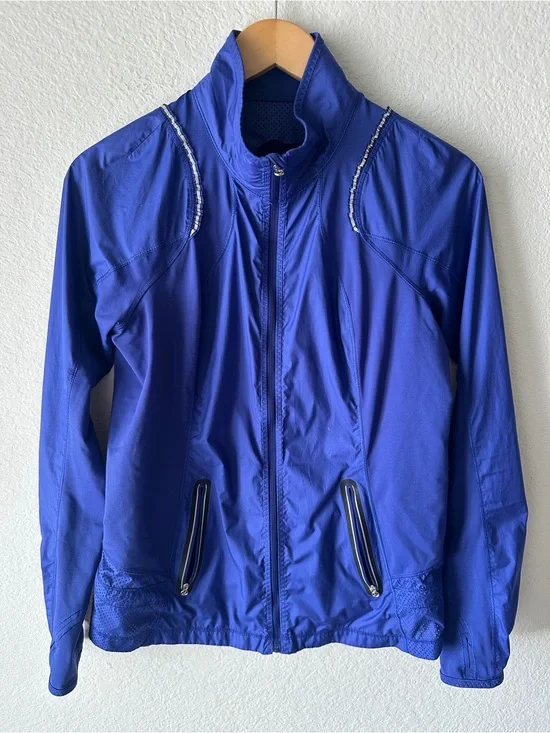 Lululemon Women’s Purple Lightweight Running Jacket Size 8 Full Zip Reflective