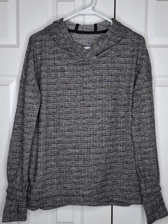 lululemon athletica Heathered Black V-Neck Knit Pullover