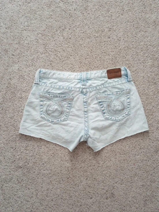 Big Star Jean Shorts Light Wash Size 29 Country Cowgirl Western
