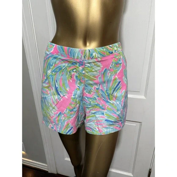 Lilly Pulitzer Womens Size Large Floral Shorts Summer