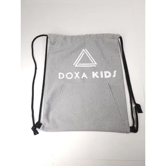 Gold Bond Gray Cinch Sackpack Drawstring‎ Backpack Sack Pack Gym Bag