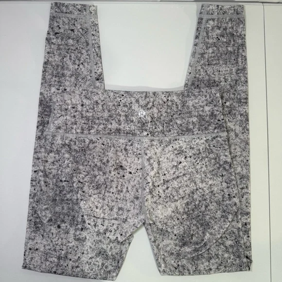 Lululemon Wunder Under High Rise Leggings Size 6 Speckled‎ Gray 28