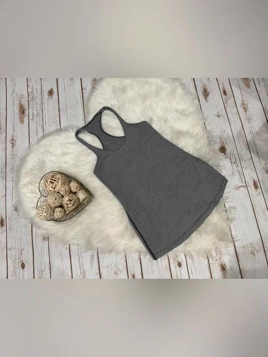 Lululemon Cool Racerback Tank Gingham Check Black White Size 4 Top