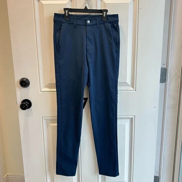 Navy blue Lululemon high-rise straight-leg trousers #lululemonpants Size 28