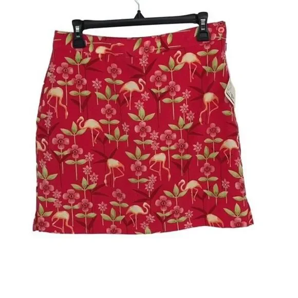 EP PRO Golf Tennis Skort Skirt Red Pink Geranium Size‎ 8 NWT