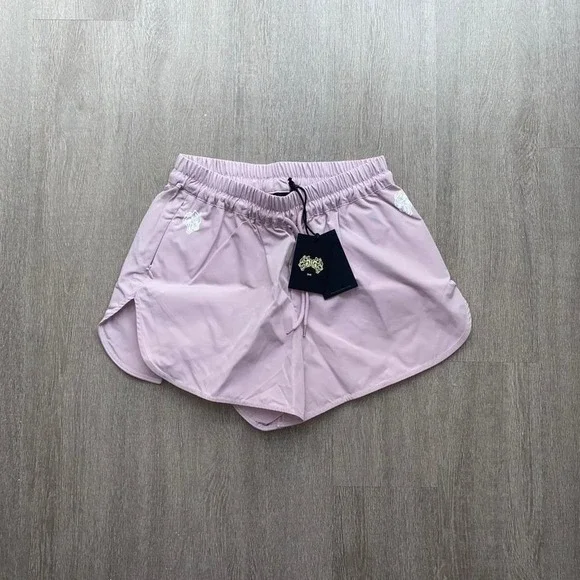 Darc Sport Small Dual Wolf Nadia Track‎ Shorts in Purple Smoke 1060