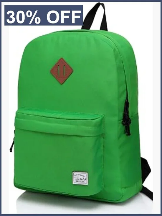 Lightweight Backpack for School, Water Resistant Daypack with Side Pockets