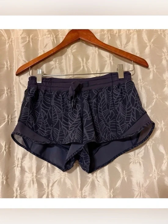 Lululemon Purple Hotty Hot Short Pretty Palm Cadet Greyvy Cadet Blue Sporty