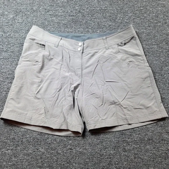 ExOfficio Hiking Shorts Womens 16 Gray Nylon Lightweight Travel‎ Outdoor Utility