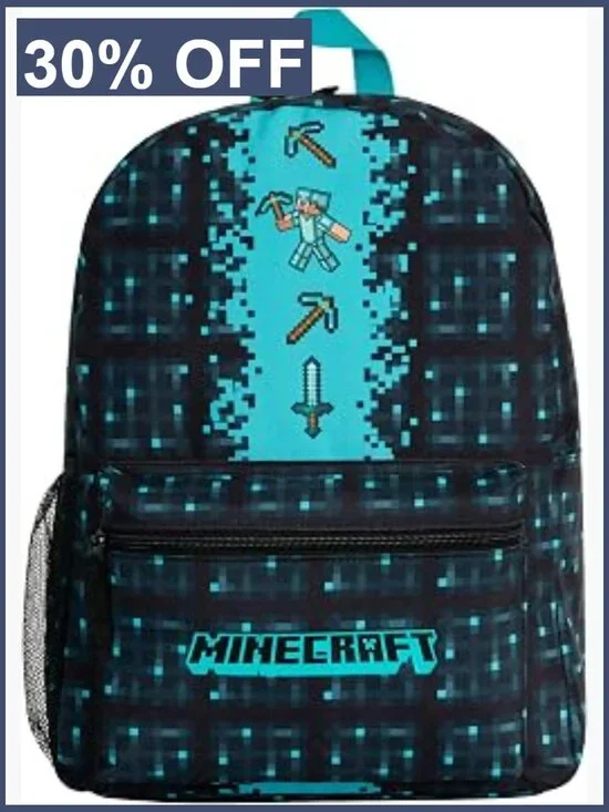 Kids Gaming Backpack Adjustable Straps Front Pocket Daypack for School Sports
