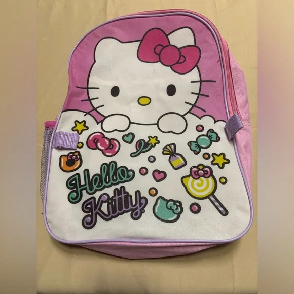 Hello Kitty Pink and White Kids Backpack‎