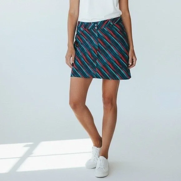 Slazenger Skort Women 6 Blue Golf Tennis Pickleball Performance Activewear Skirt