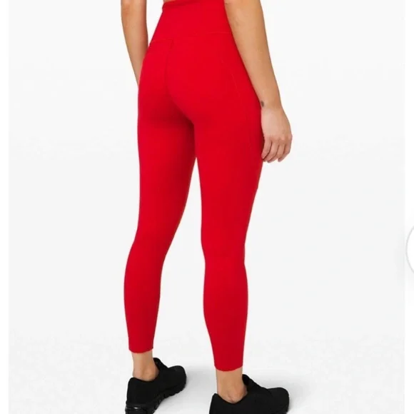 Lululemon Fast and Free High-Rise Legging 28” - Size 4 - Red