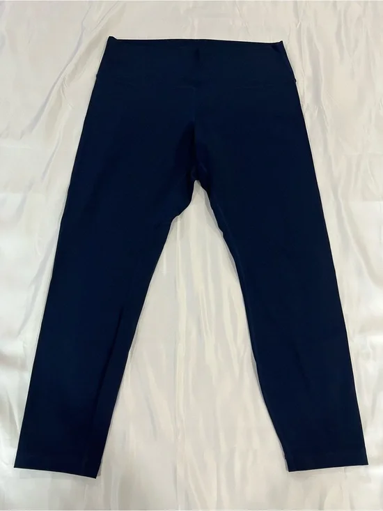 Lululemon Wunder Under Crop Leggings Color: Navy, Size 14