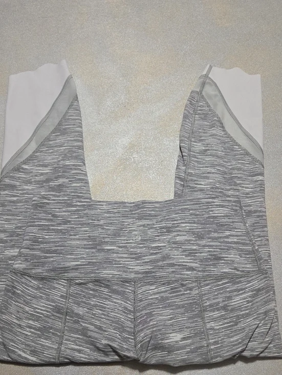 lululemon athletica Gray Space-Dye Leggings with White Panels