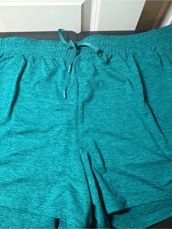 torrid Heathered Teal Athletic Drawstring Shorts