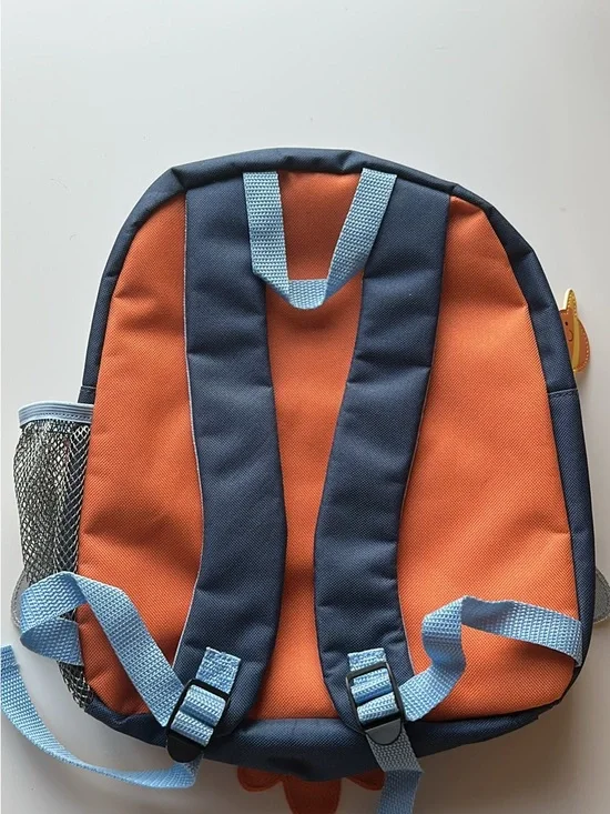 Skip Hop Navy and Light Gray Rocket Backpack with Flame Detail