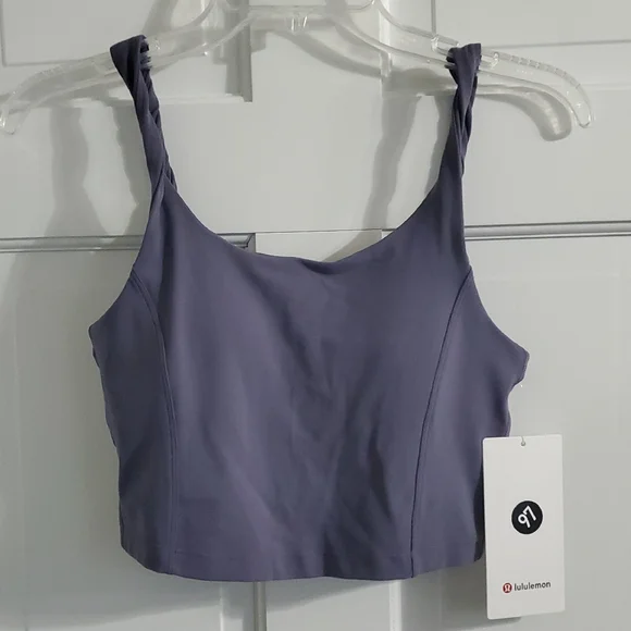 NWT Lululemon Align Twist Strap Crop Tank Grape Mist Sz XS