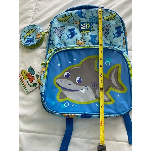 NWT - Up We Go Shark Backpack Set, 15