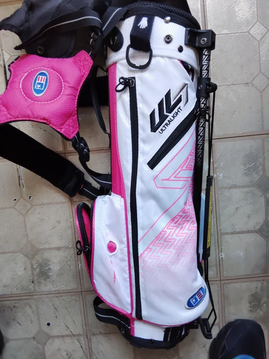Kids Golf Bag – White & Pink