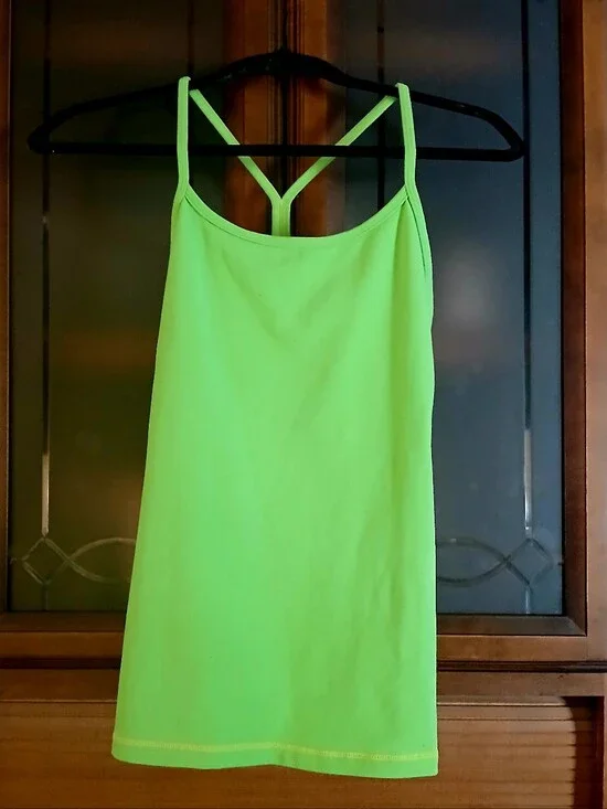 Neon Lime Strappy Lululemon Yoga Top