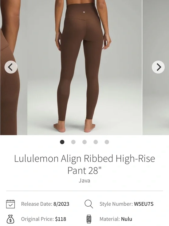Lululemon Align Ribbed High-Rise Pant 28