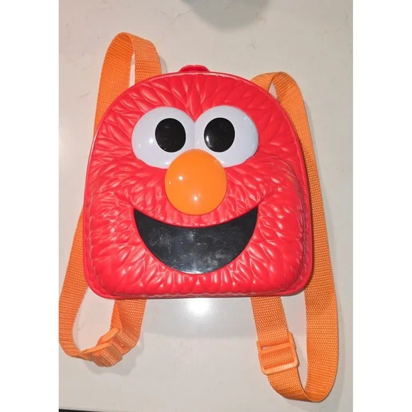 Sesame Street Elmo Red Hard Shell Plastic Toddler Backpack Adjustable Straps