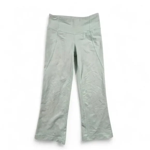 Lululemon Mint Green Groove Flare Leggings Womens 2 Yoga Pants Capri