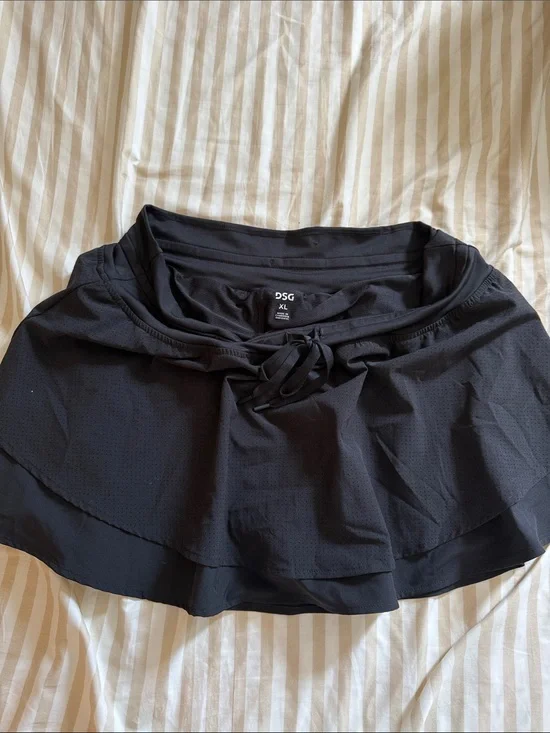 DSG Black Circle Skirt with Drawstring Waist