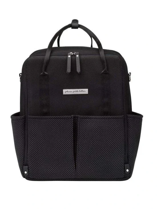 NWOT Petunia Pickle Bottom Inter-Mix Backpack Diaper Bag Black Neoprene