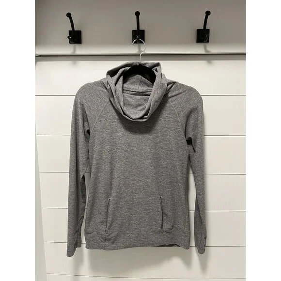 Lululemon Make A Move Cowl Neck Long Sleeve Top Heathered Gray Size 2-4