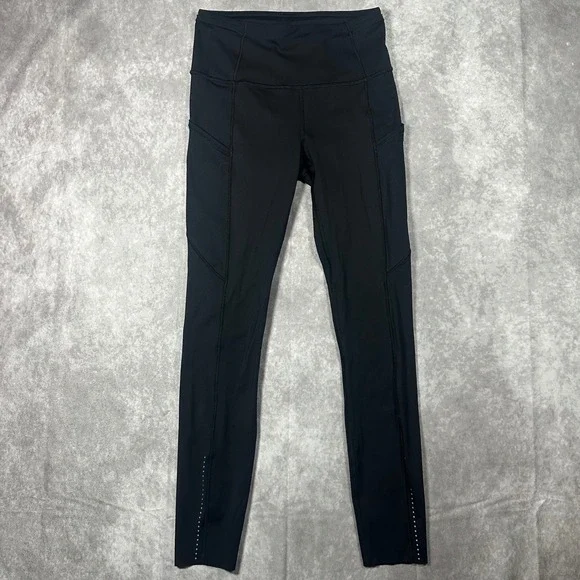 Lululemon Speed Up Tight Black High Rise Leggings Pockets Size 4 Athletic Yoga
