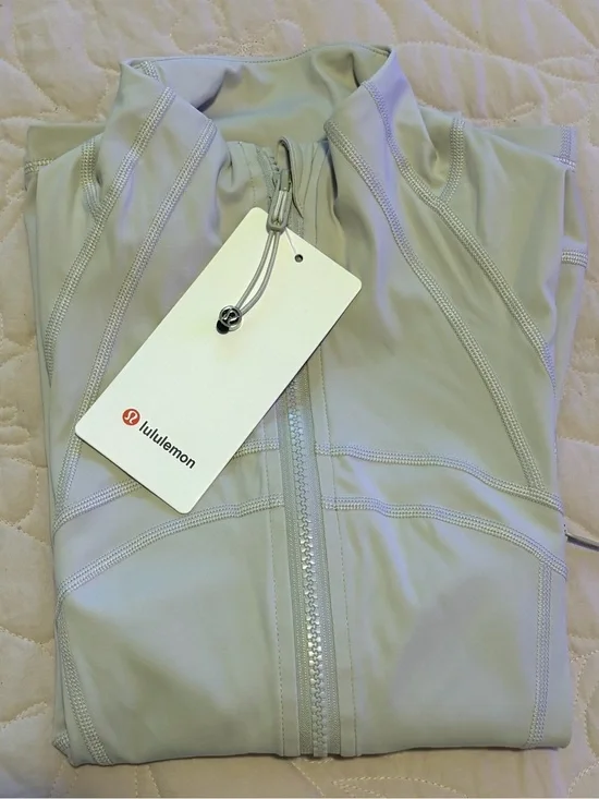 lululemon athletica Light Gray Bomber-Style Full-Zip Jacket