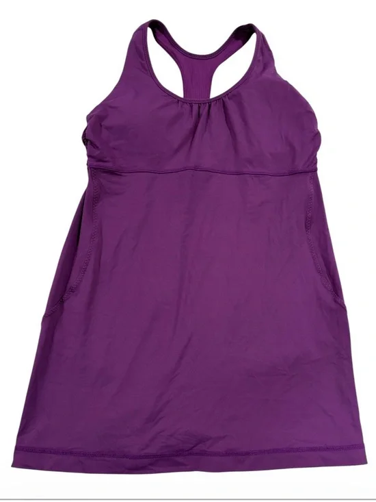 Lululemon Turbo Tank Top Dewberry Purple Ruched Bra Size 10