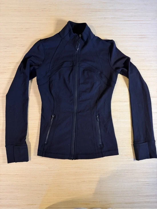 lululemon athletica Black Zip-Up Bomber Jacket