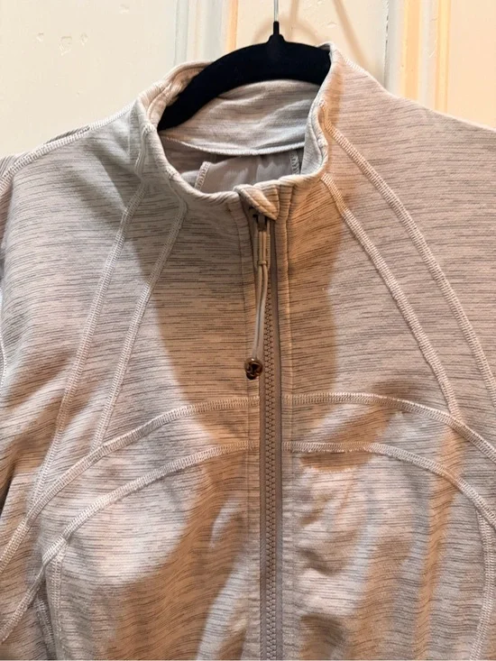 lululemon athletica Heathered Light Gray Full-Zip Jacket