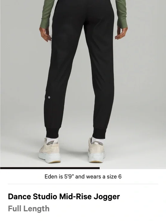 lululemon athletica Black Dance Studio Mid-Rise Joggers