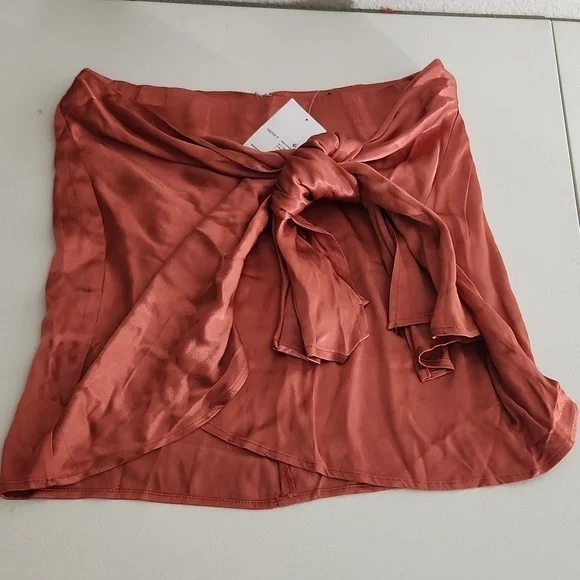 Forever 21 Skirt Size M Tarra Cotta wrap tye rayon NEW Nwt