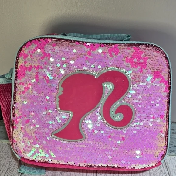 BARBIE Hot Pink MAGIC Sequin Lunch Bag Girlcore Glamcore