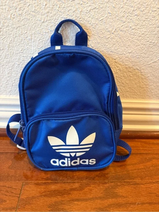 Adidas Kids Blue Mini Backpack with White Logo