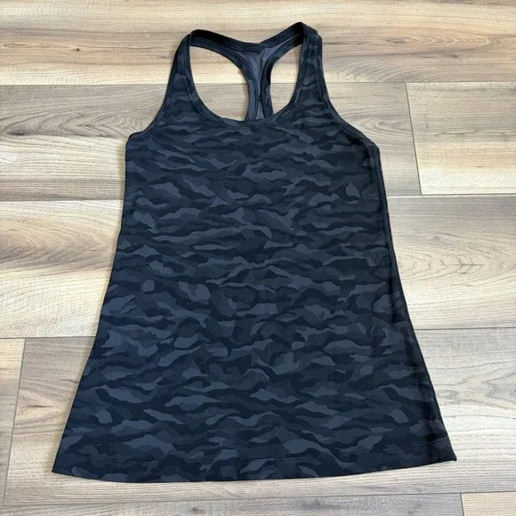 Lululemon Racer Tank Camo Cotton Blend Gym Yoga Size S/M