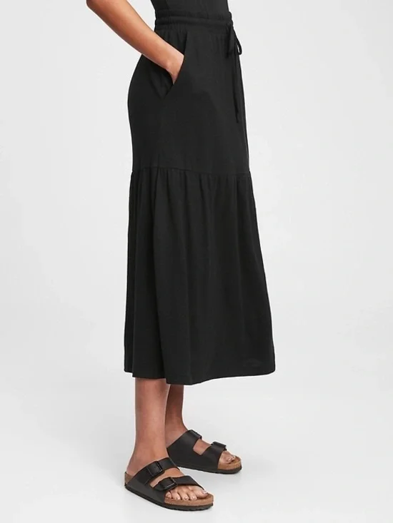 GAP Tiered Maxi Skirt with Pockets